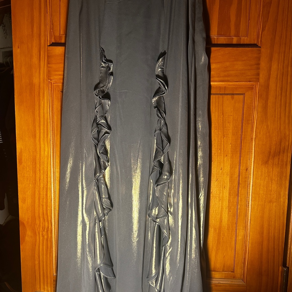 NWT Anthropologie Metallic Skirt with Ruffle Detail - Picture 5 of 6